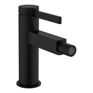 hansgrohe Bidet-Einhebelmischer Finoris m Push-Open-Ablaufgarnitur, schwarz matt