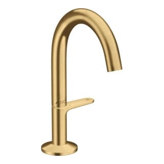 hansgrohe Waschtisch-Einhebelmischer Sel. 140 Axor One A 122mm, m Pus-Op-Abl, brush. gol opt