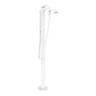 hansgrohe Fertigmontageset Vivenis Wannen-Einhebelmischer, bodenstehend, mattweiß