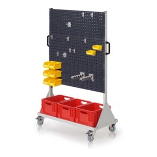 Kappes RasterMobil Gr. 4 RAL 7035/7016 H1580 mm mit 4 Loch-/2 Schlitzplatten mit Ausstattung