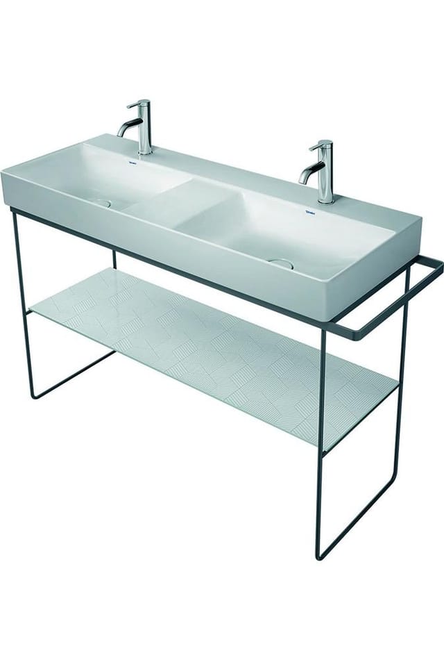 Duravit Metallkonsole DuraSquare 126,5x45cm, bodenstehend, chrom
