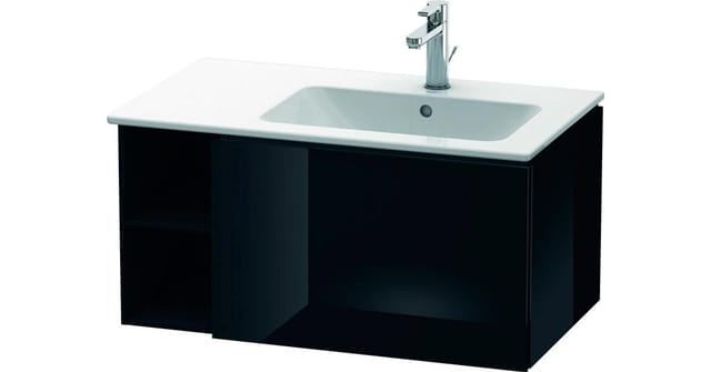 Duravit Waschtischunterschrank L-Cube 82x48,1x40cm, 1 Ausz., Beck. re, sw hgl