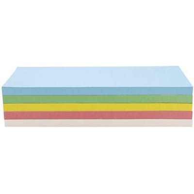 Magnetoplan Kommunikationskarten selbstklebend, 250 Stück, 5-farbig sotiert, Rechtecke 95 x 200 mm