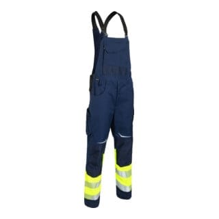 Kübler Latzhose REFLECTIQ Klasse 1 warngelb/dunkelblau Form 3208 Größe 56