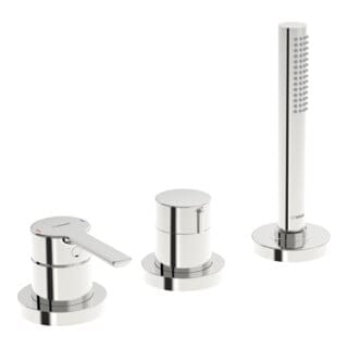 Hansa Fertigmontageset HANSARONDA 3-Loch-Bidet-Einhebelmischer, Rosette rund, chrom