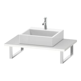 Duravit Konsole L-Cube 80-200x55cm, 1 Ausschn, Stär 3cm, we. ma