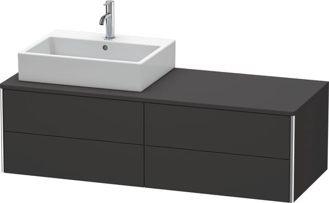 Duravit Waschtischunterschrank XSquare 140x54,8x40cm, 4 La, wd, B l, graph matt