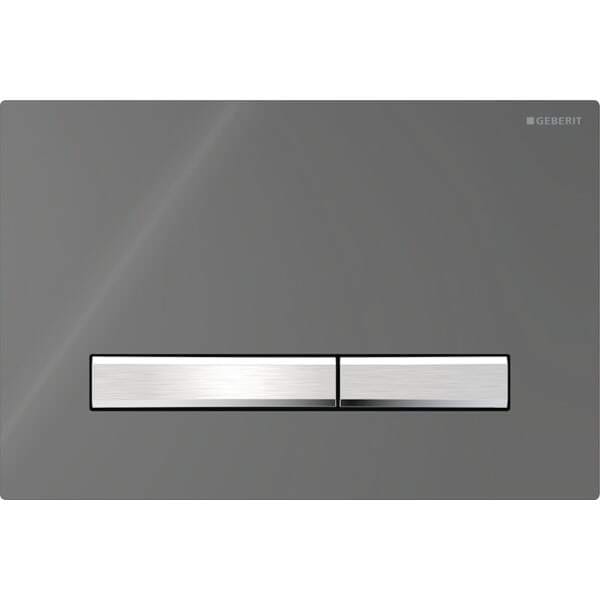 Geberit Betätigungsplatte Sigma 50 Pl Glas vsp, Pl/T vc, sq, f 2-Mg-Spül.