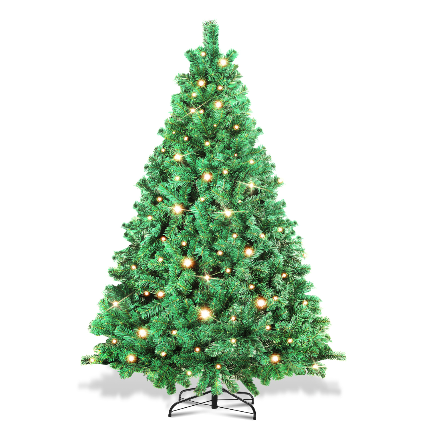 Randaco Weihnachtsbaum Beflockung Schneestaub Weihnachtsdekoration Kunstbaum 150cm Mit Warmweißen Led