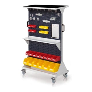 Kappes RasterMobil Gr. 4 RAL 7035/7016 H1620 mm mit 2 Loch-/6 Schlitzplatten mit Ausstattung 2