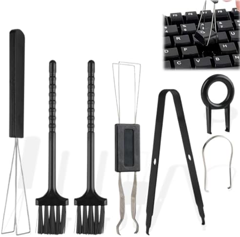 7-teiliges Tastaturabzieher-set Für Mechanische Tastaturen Mit Schaltern, Pinzette, Reinigungsbürste – Breite Kompatibilität
