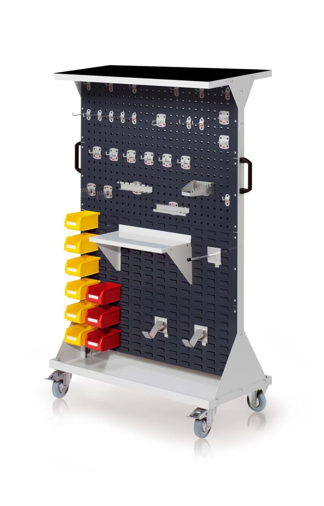 Kappes RasterMobil Gr. 4 RAL 7035/7016 H1620 mm mit 4 Loch-/4 Schlitzplatten mit Ausstattung 2
