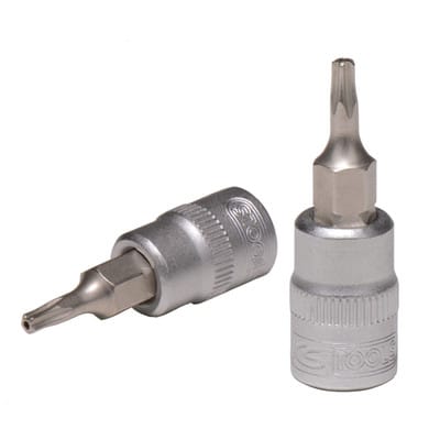 KS Tools 1/4" Bit-Stecknuss, Fünfstern mit Stirnlochbohrung, TS27, aus 911.4500