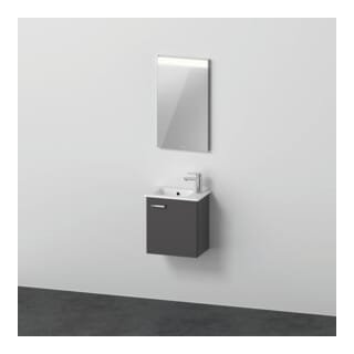Duravit Möbel-Set XBase 43cm, 1 Tür, Anschl rechts, graphit matt