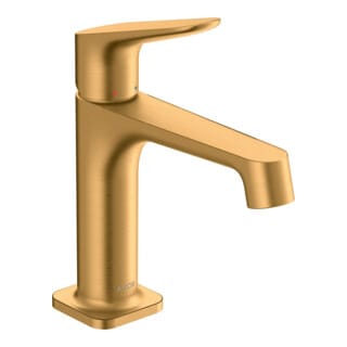 hansgrohe Waschtisch-Einhebelmischer 100 Axor Citterio M A 128mm, unver Abl.garn, brush. gol opt