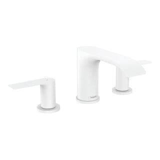 hansgrohe 3-Loch-Waschtischarmatur 90 Vivenis mit Zugstangen-Ablaufgarnitur, mattweiß