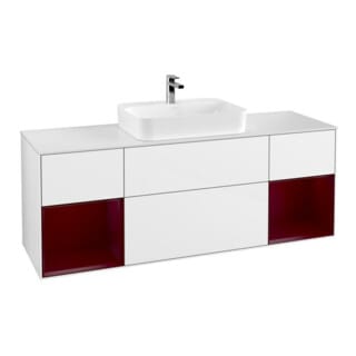 V&B Waschtischunterschrank Finion 160x60, Pl w m, Rg Peo m La, glo wh. Lac