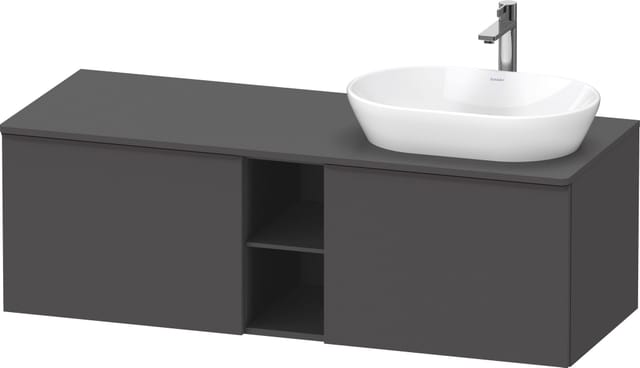 Duravit Waschtischunterschrank D-Neo 140x55cm, 2 A, 1 Pl, B R, sw/Grap ma