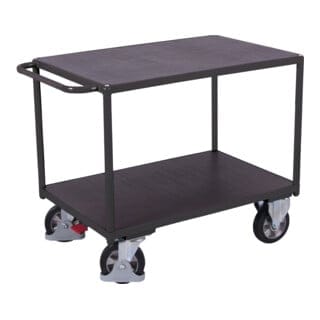 VarioFit Schwerlast Tischwagen 2 Ladeflächen RAL 7016