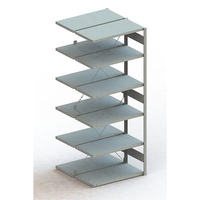 Meta Steckregal Anbauregal S3 CLIP 230 DAR 2500 x 1000 x 500 mm verzinkt + 2 x 6 Böden