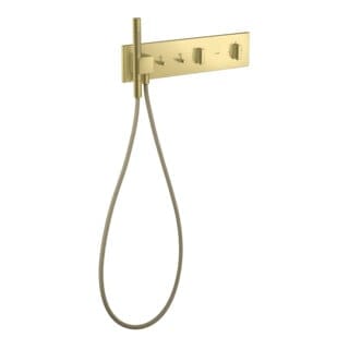 hansgrohe Fertigset ShowerComposition UP-THM, 2 Verbraucher, brushed brass