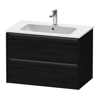 Duravit Waschtischunterschrank Ketho.2 81x48cm, Ei sw, 2 Schub., wandhängend