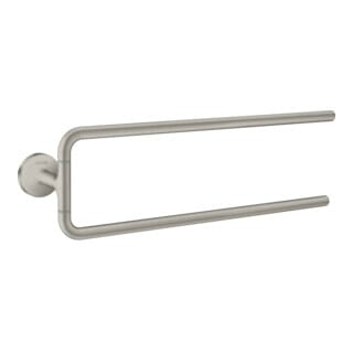 hansgrohe Handtuchhalter Axor Uni. Circular 490mm, 2-ar, schw, Wd, Edelstahl-Optik