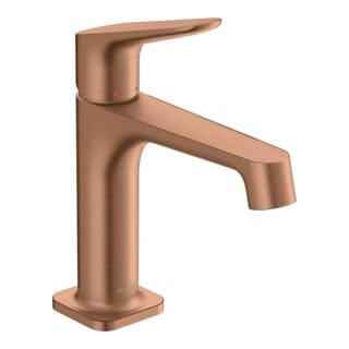 hansgrohe Waschtisch-Einhebelmischer 100 Axor Citterio M A 128mm, unver Abl.garn, brush. r gol