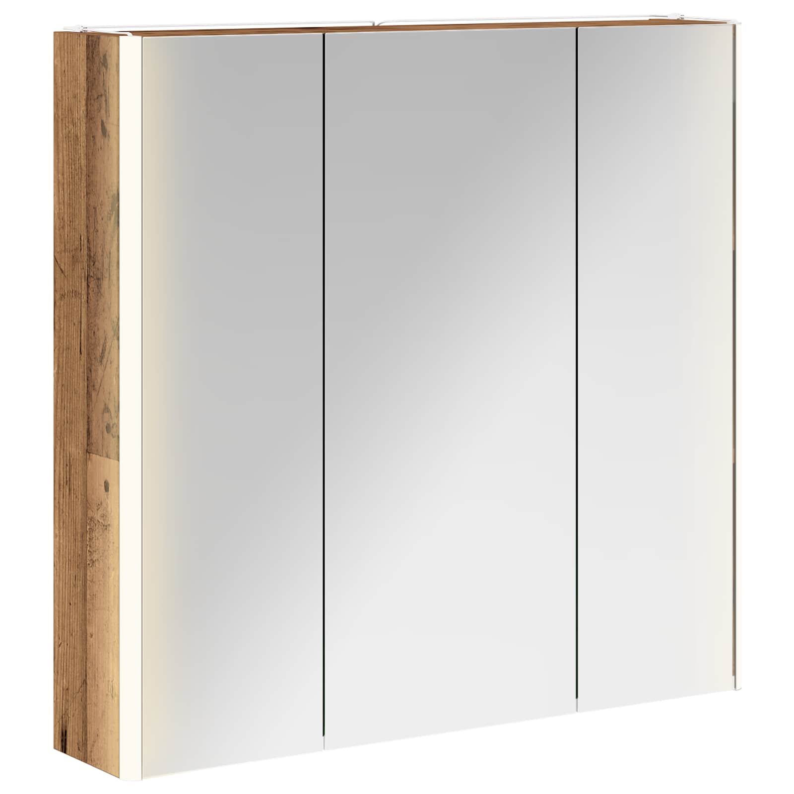 Maison Exclusive - Badezimmerspiegelschrank Mit Regal Altholz 73,