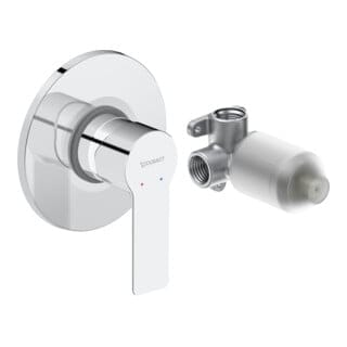 Duravit Fertigset UP-Brause-Einhebelmischer D-Code Keramikmischsystem, rund, 27 l, chrom