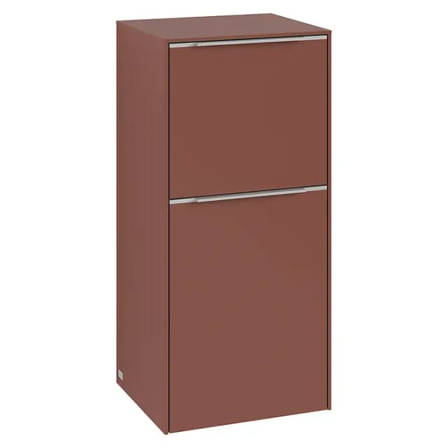 V&B Seitenschrank Subway 3.0 40x86x36,2cm, Sch L/Griff Alu gl, wine r