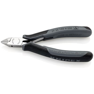 KNIPEX 77 32 120 H ESD Elektronik-Seitenschneider mit eingesetzter Hartmetallschneide ESD mit Mehrkomponenten-Hüllen 120 mm