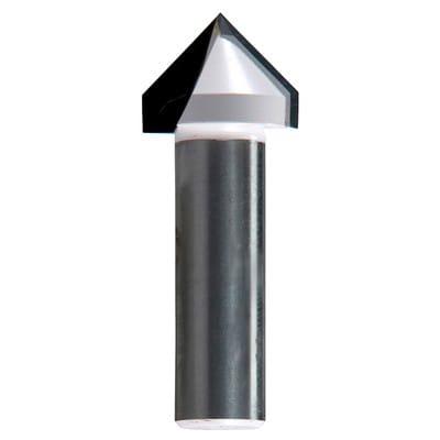 Makita V-Nutfräser Ø 8 mm Schaft, Ø 12,7 mm Fräser, 16 mm Arbeitslänge, 48 mm Gesamtlänge, 60° Winkel