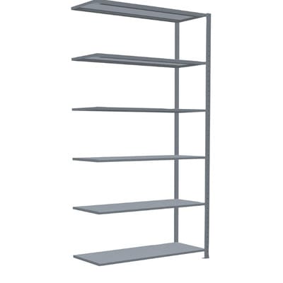 Schulte Anbauregal Steckregal MULTIplus250 2500 x 1300 x 400 mm 6 Fachböden Kreuzstrebe verzinkt