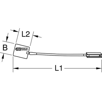 KS Tools Magnet-Schweißspiegel, 500mm