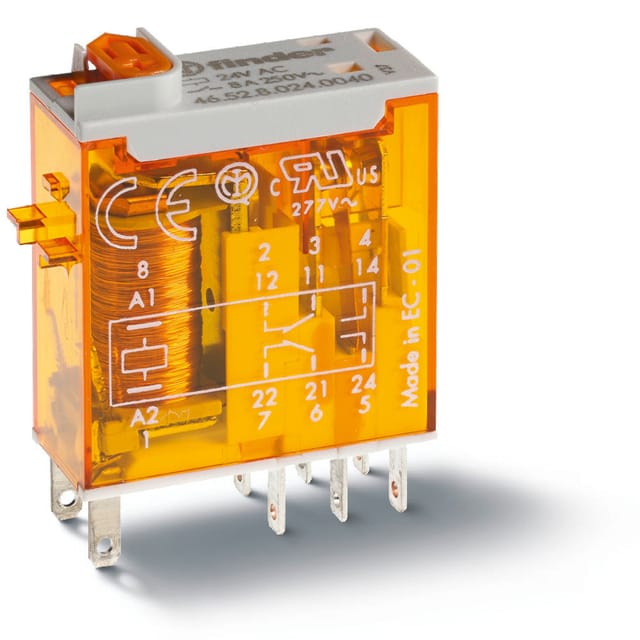 Finder Miniatur-Relais 2W 8A Spsp.24VAC 46.52.8.024.0040