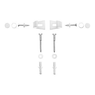 Duravit Befestigung 45x35mm, Abdeckkappen weiß/chrom