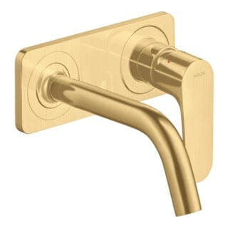 hansgrohe Fertigset Axor Citterio M UP-Waschtisch-Einhebelmischer, A 167mm, m Pl, brush. gol opt