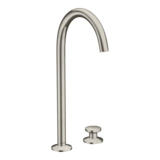 hansgrohe 2-Loch-Waschtischarmatur Sel. 260 Axor One A 165mm, m Pus-Op-Abl, Edelstahl-Optik
