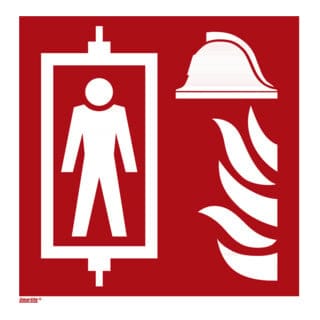 Brandschutzzeichen Feuerwehraufzug, Typ: 14200