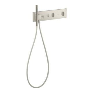 hansgrohe Fertigset ShowerComposition UP-THM, 2 Verbraucher, Edelstahl-Optik
