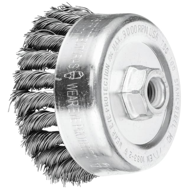 PFERD TOOLS Topfbürste gezopft TBG Ø 100mm M14 Stahl-Draht-Ø 0,50mm Winkelschleifer (1)