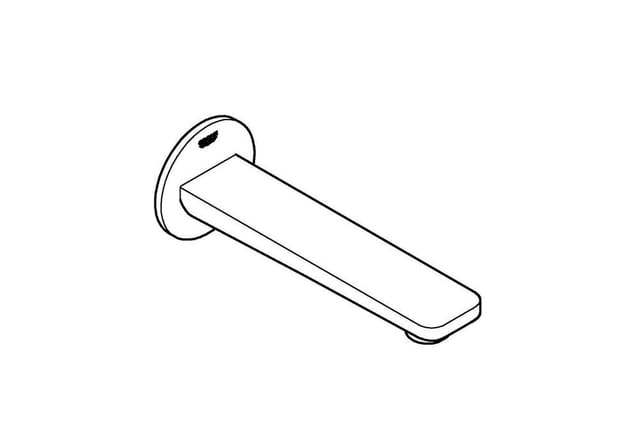Grohe Wanneneinlauf Lineare Ausladung 17cm, Wandmontage, chrom