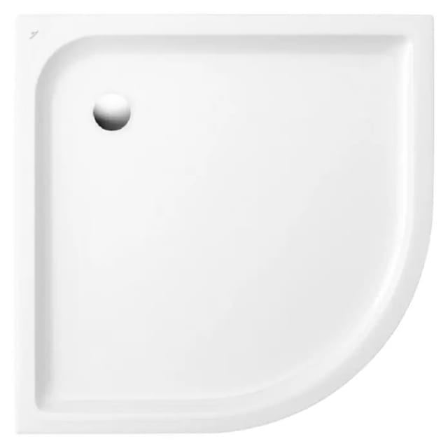 V&B 1/4-Kreis-Duschwanne O.NOVO 90x90x6cm, weiß Antirutsch