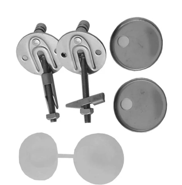 Duravit Scharnier-Set f Sitz m/o Absenkautomatik, Edelstahl