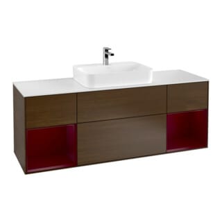 V&B Waschtischunterschrank Finion 160x60, Pl wh. m, Reg Peo m Lac, wal ven