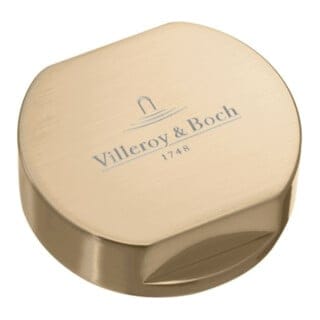 V&B Abdeckkappe rd, für Einzeldrehgriff, Edelstahl, gold