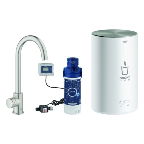 Grohe Spültisch-Standventil Red Mono supersteel, M-Size, mit Boiler