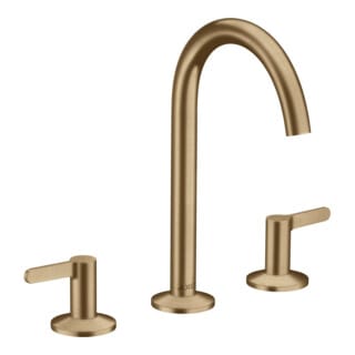 hansgrohe 3-Loch-Waschtischarmatur 170 Axor One A 140mm, m Pus-Op-Abl, m HG, brush. bron