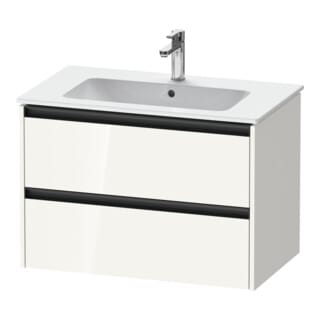Duravit Waschtischunterschrank Ketho.2 81x48cm, we. hgl, 2 Schub., wandhängend